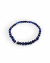 Natural Lapis Lazuli & Gold-Plated Silver Bracelet (4mm)